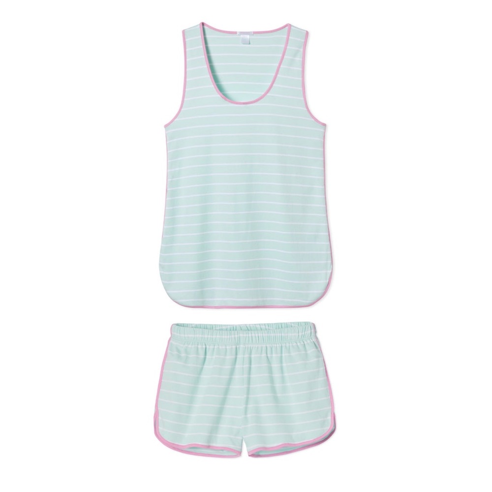 LAKE Pima pajama tank short set in Spritz - M NWOT